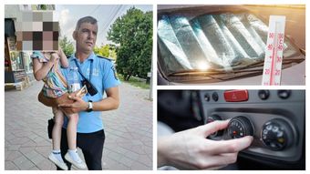 Clipe de coșmar în Iași! O fetiță de 4 ani, găsită singură într-un autoturism în plin cod roșu de caniculă. Ce sancțiune a primit tatăl