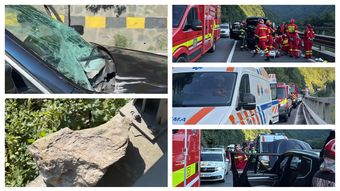 Un tată a murit sub ochii fiicei sale, după ce un bolovan s-a desprins și a căzut peste mașina în care se aflau. Care ar fi cauza tragediei