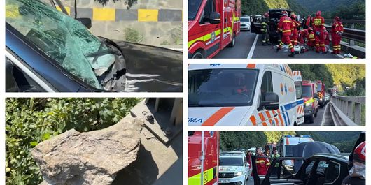 Un tată a murit sub ochii fiicei sale, după ce un bolovan s-a desprins și a căzut peste mașina în care se aflau. Care ar fi cauza tragediei