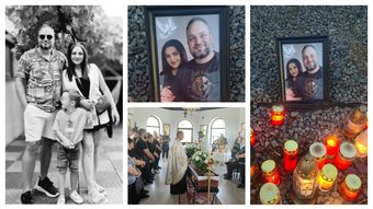 Imagini sfâșietoare de la înmormântarea soților Adrian și Adina, cei doi motocicliști care și-au pierdut viața în accidentul din Oradea