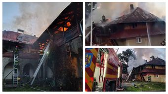 Incendiu puternic la Mănăstirea Bisericani din Neamț! Un bărbat a fost găsit carbonizat