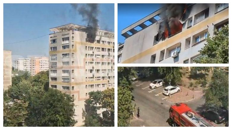 Alertă în Capitală! Un incendiu a izbucnit într-un bloc din București. Pompierii au intervenit de urgență