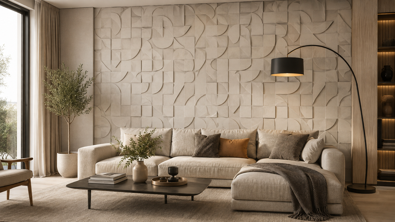 (P) Tapet decorativ 3D: soluția simplă pentru un perete cu efect modern
