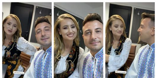 Ce propunere i-a făcut Valentin Sanfira Emiliei Dorobanțu. Cei doi artiști s-au întâlnit la un spectacol: „Să vii să-ți dau!”