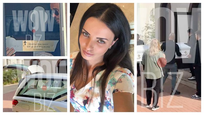FOTO Primele imagini cu trupul neînsuflețit al Mădălinei Apostol. Apropiații sunt răpuși de durere lângă sicriul femeii