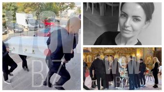 FOTO Primele imagini cu trupul neînsuflețit al Mădălinei Apostol în biserică. Durere de nedescris lângă căpătâiul femeii