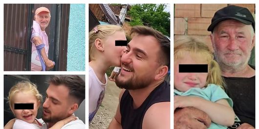 Povestea emoționantă a fetiței crescută de bunicul paralizat. Erika a fost vizitată de gemenii Graur chiar în ziua aniversării sale: “Avea cea mai mare nevoie să se simtă iubită.”