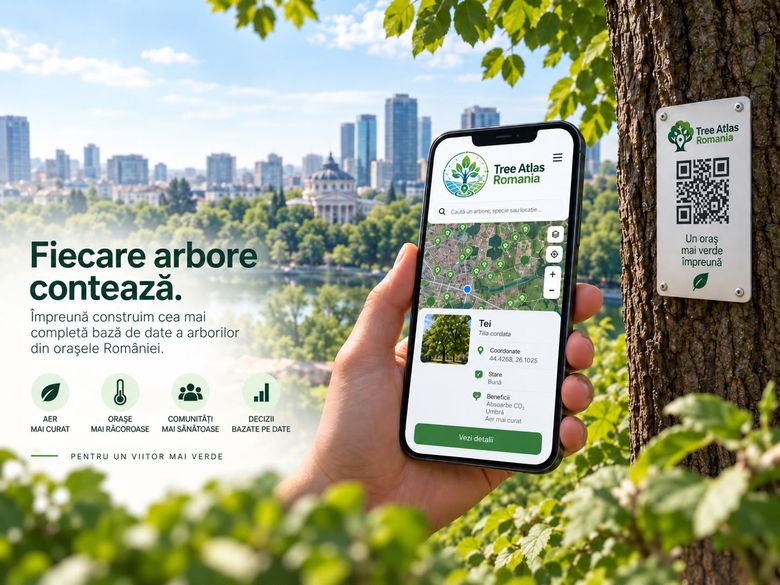 (P) Asociația Re-Autentic și InfoCons dezvoltă o aplicație web pentru inventarierea arborilor din orașele României