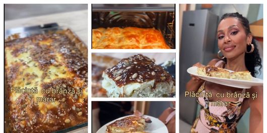 Rețeta delicioasă de plăcintă cu brânză a Majdei: „Coace în cuptorul preîncălzit până când plăcinta este bine rumenită.”