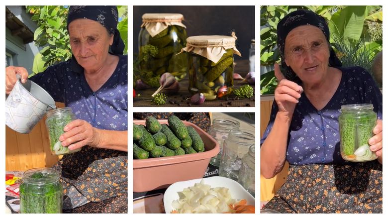 Rețeta bunicii Gherghina de castraveți în oțet Rețeta bunicii Gherghina de castraveți în oțet. Cât timp se țin la fiert borcanele: „Punem apă rece!”