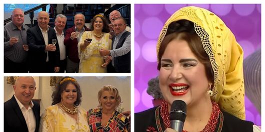 Ce ținută a ales Daniela Condurache pentru aniversarea de 70 de ani. Interpreta, înconjurată de nume mari din muzica populară: “O familie!”