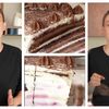 Tort cu blat umed și două tipuri de ganache de ciocolată, desertul pregătit de Roxana Blenche: &ldquo;&Icirc;l &icirc;nsiropăm, adăugăm ganache-ul de ciocolată albă și &icirc;mbrăcăm tortul &icirc;n cremă.&rdquo;