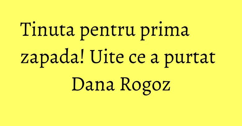 Tinuta pentru prima zapada! Uite ce a purtat Dana Rogoz Tinuta pentru prima zapada! Uite ce a purtat Dana Rogoz