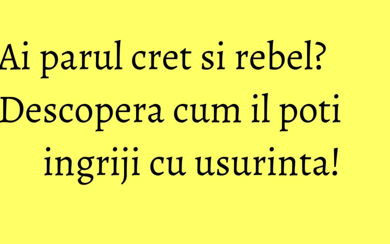 Ai parul cret si rebel? Descopera cum il poti ingriji cu usurinta! Ai parul cret si rebel? Descopera cum il poti ingriji cu usurinta!