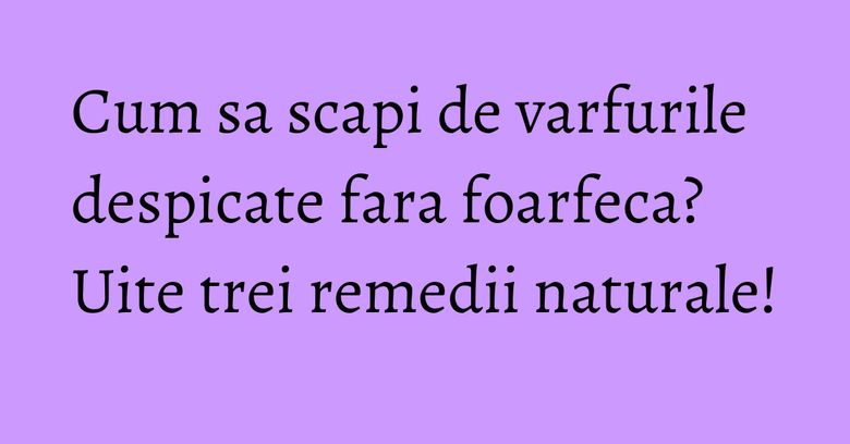 Cum sa scapi de varfurile despicate fara foarfeca? Uite trei remedii naturale! Cum sa scapi de varfurile despicate fara foarfeca? Uite trei remedii naturale!
