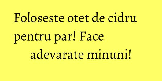 Foloseste otet de cidru pentru par! Face adevarate minuni!