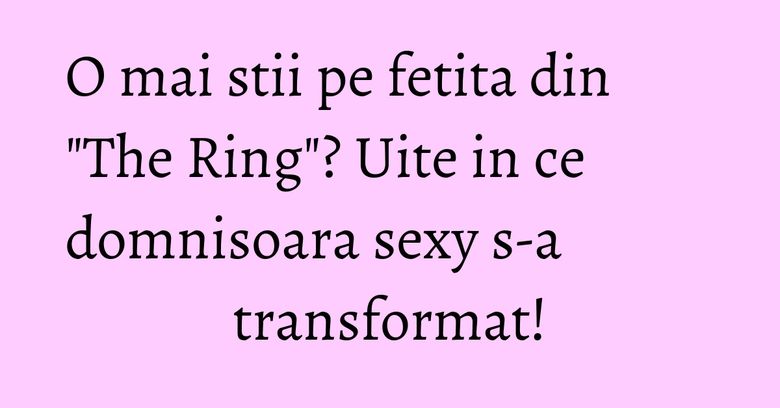 O mai stii pe fetita din 