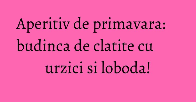 Aperitiv de primavara: budinca de clatite cu urzici si loboda! Aperitiv de primavara: budinca de clatite cu urzici si loboda!
