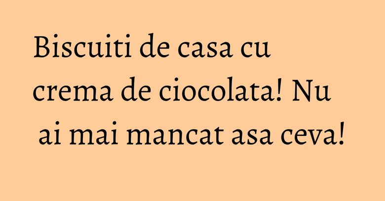 Biscuiti de casa cu crema de ciocolata! Nu ai mai mancat asa ceva! Biscuiti de casa cu crema de ciocolata! Nu ai mai mancat asa ceva!