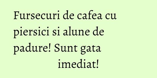 Fursecuri de cafea cu piersici si alune de padure! Sunt gata imediat!