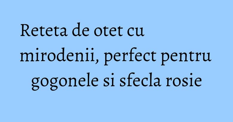 Reteta de otet cu mirodenii, perfect pentru gogonele si sfecla rosie Reteta de otet cu mirodenii, perfect pentru gogonele si sfecla rosie