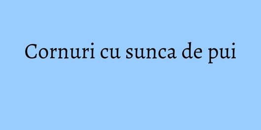 Cornuri cu sunca de pui