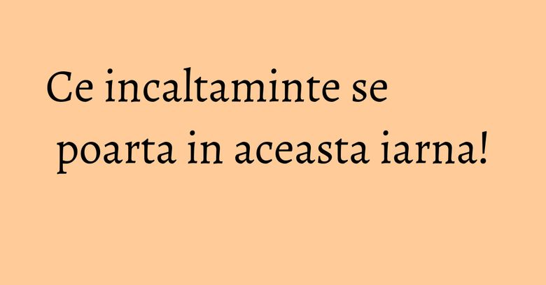 Ce incaltaminte se poarta in aceasta iarna!