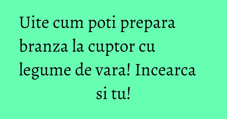 Uite cum poti prepara branza la cuptor cu legume de vara! Incearca si tu!