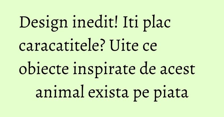 Design inedit! Iti plac caracatitele? Uite ce obiecte inspirate de acest animal exista pe piata