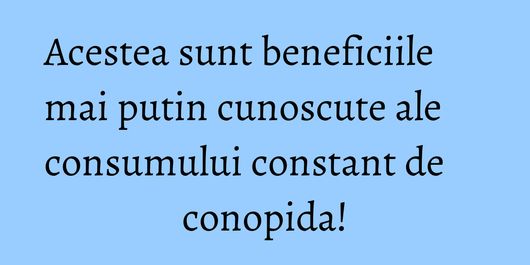 Acestea sunt beneficiile mai putin cunoscute ale consumului constant de conopida!