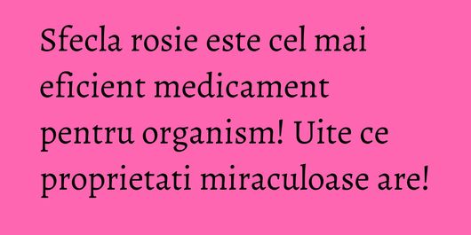 Sfecla rosie este cel mai eficient medicament pentru organism! Uite ce proprietati miraculoase are!