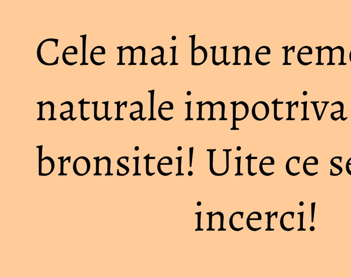 Cele mai bune remedii naturale impotriva bronsitei! Uite ce se incerci!
