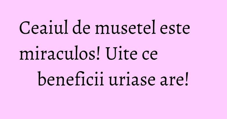 Ceaiul de musetel este miraculos! Uite ce beneficii uriase are!