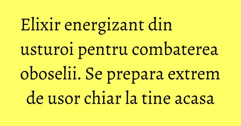 Elixir energizant din usturoi pentru combaterea oboselii. Se prepara extrem de usor chiar la tine acasa