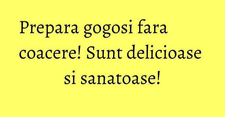 Prepara gogosi fara coacere! Sunt delicioase si sanatoase!