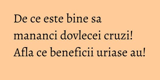 De ce este bine sa mananci dovlecei cruzi! Afla ce beneficii uriase au!