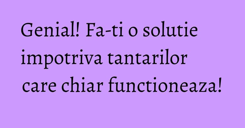 Genial! Fa-ti o solutie impotriva tantarilor care chiar functioneaza!