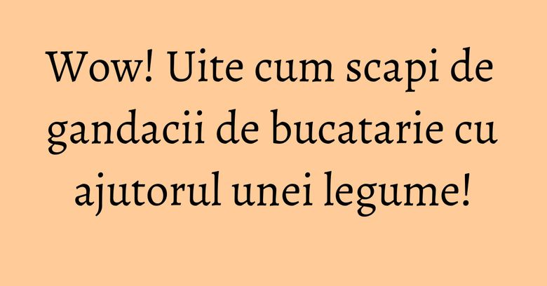 Wow! Uite cum scapi de gandacii de bucatarie cu ajutorul unei legume! Wow! Uite cum scapi de gandacii de bucatarie cu ajutorul unei legume!