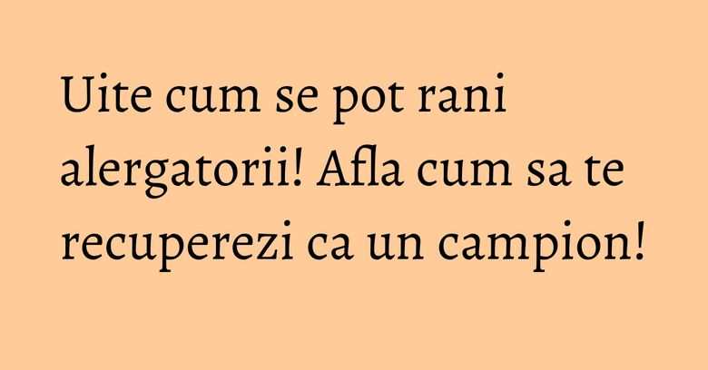 Uite cum se pot rani alergatorii! Afla cum sa te recuperezi ca un campion! Uite cum se pot rani alergatorii! Afla cum sa te recuperezi ca un campion!