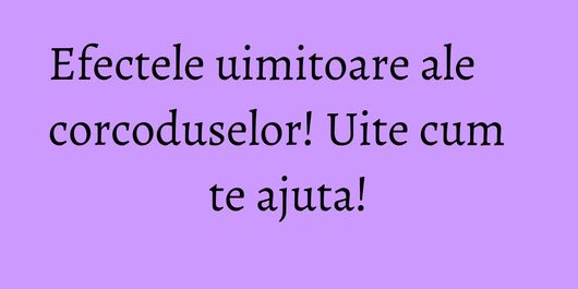 Efectele uimitoare ale corcoduselor! Uite cum te ajuta!