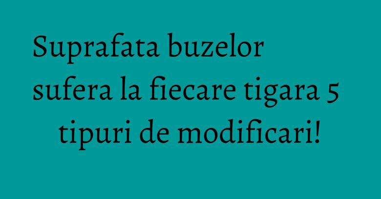 Suprafata buzelor sufera la fiecare tigara 5 tipuri de modificari! Suprafata buzelor sufera la fiecare tigara 5 tipuri de modificari!