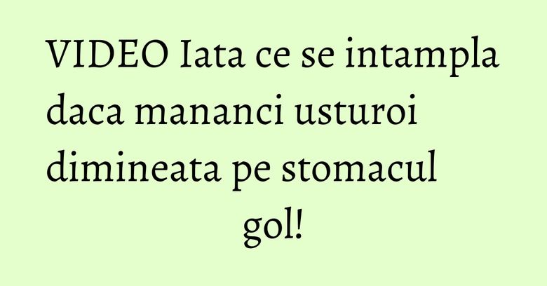VIDEO Iata ce se intampla daca mananci usturoi dimineata pe stomacul gol! VIDEO Iata ce se intampla daca mananci usturoi dimineata pe stomacul gol!