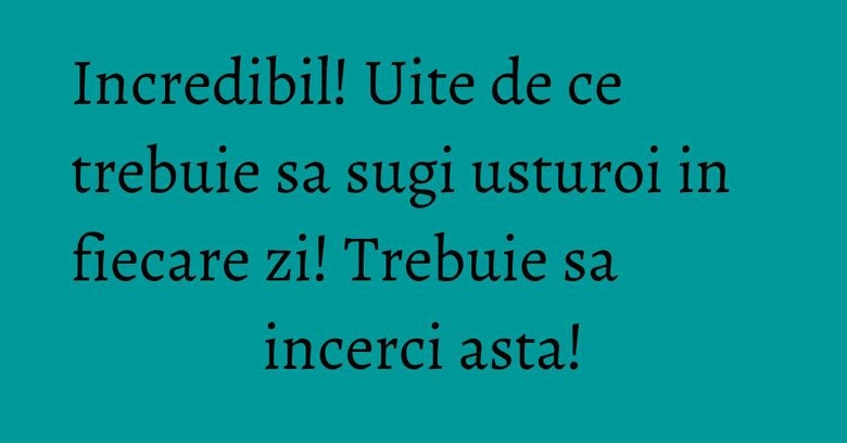 Incredibil! Uite de ce trebuie sa sugi usturoi in fiecare zi! Trebuie sa incerci asta!
