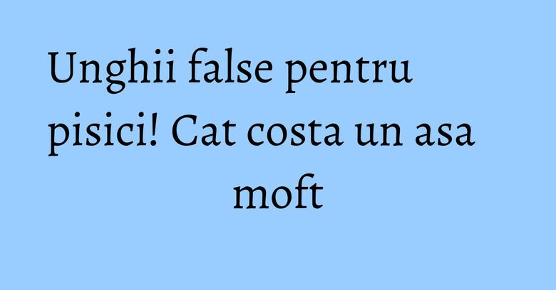 Unghii false pentru pisici! Cat costa un asa moft