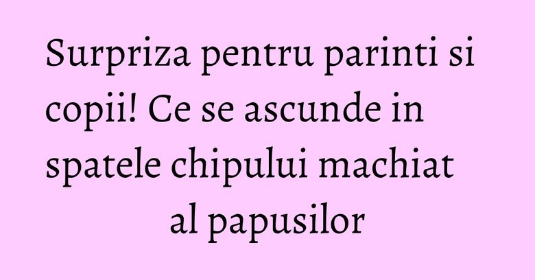 Surpriza pentru parinti si copii! Ce se ascunde in spatele chipului machiat al papusilor Surpriza pentru parinti si copii! Ce se ascunde in spatele chipului machiat al papusilor