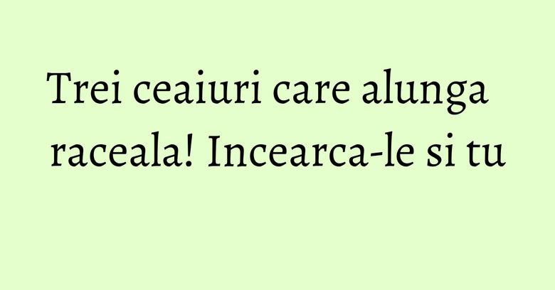 Trei ceaiuri care alunga raceala! Incearca-le si tu Trei ceaiuri care alunga raceala! Incearca-le si tu