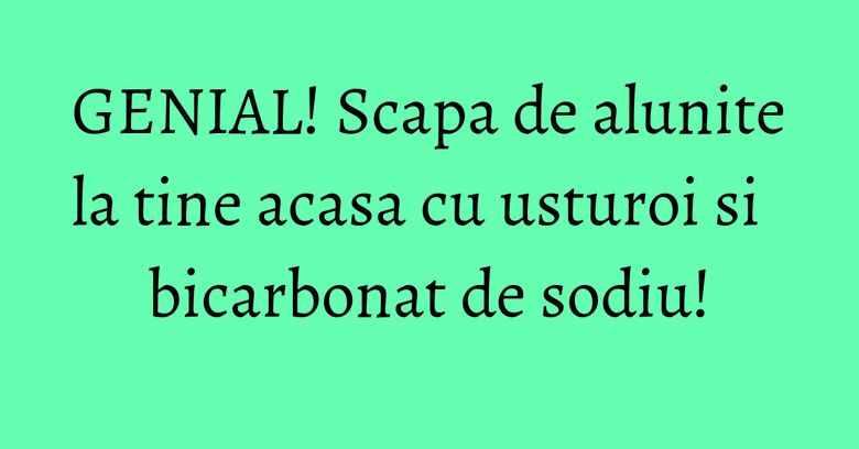 GENIAL! Scapa de alunite la tine acasa cu usturoi si bicarbonat de sodiu!
