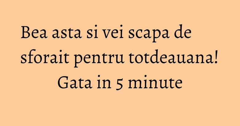 Bea asta si vei scapa de sforait pentru totdeauana! Gata in 5 minute