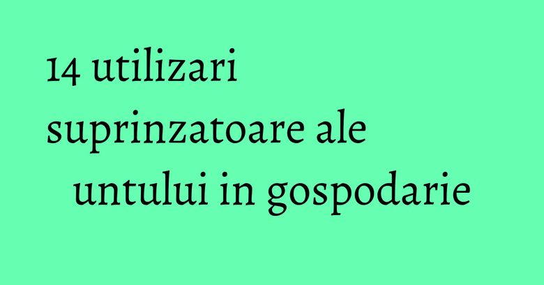 14 utilizari suprinzatoare ale untului in gospodarie 14 utilizari suprinzatoare ale untului in gospodarie