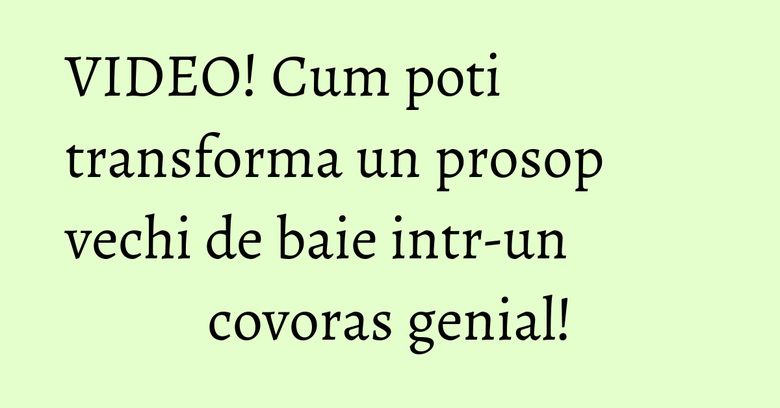 VIDEO! Cum poti transforma un prosop vechi de baie intr-un covoras genial! VIDEO! Cum poti transforma un prosop vechi de baie intr-un covoras genial!
